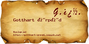 Gotthart Árpád névjegykártya