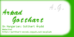 arpad gotthart business card